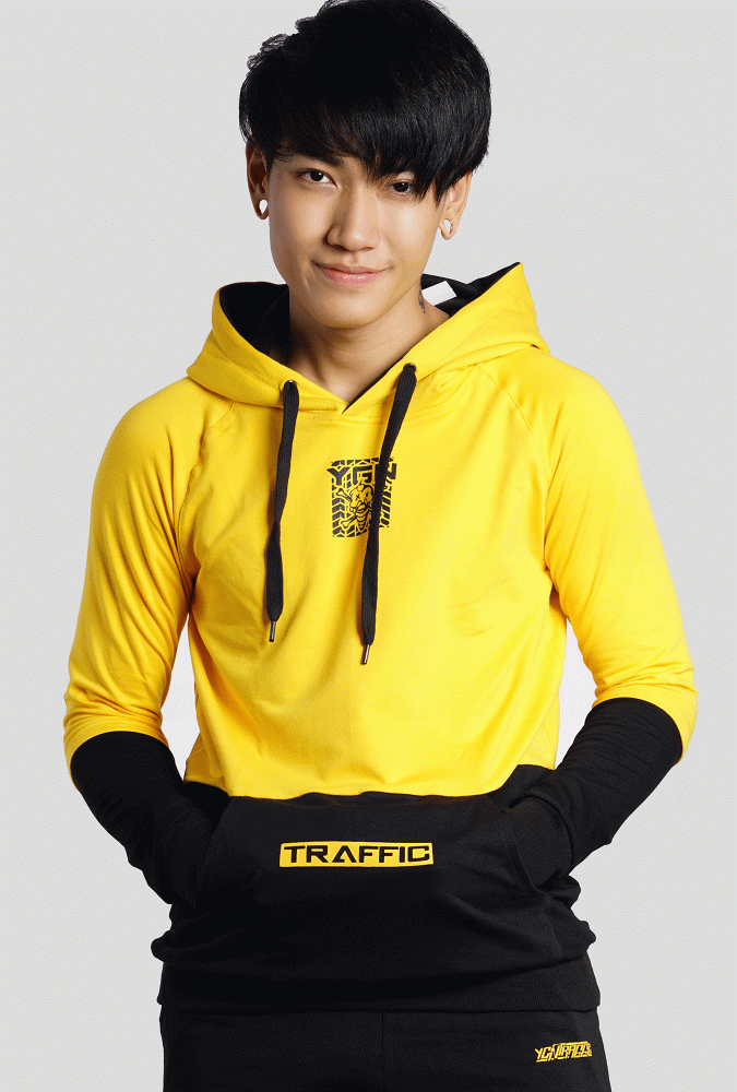 YGN Traffic Yellow and Black Hoodie boy